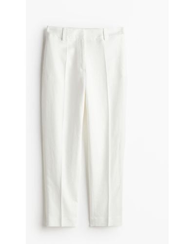 H&M Hose aus Leinenmischung - Weiß