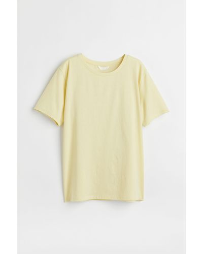 H&M H & M+ T-Shirt mit Rundausschnitt - Gelb