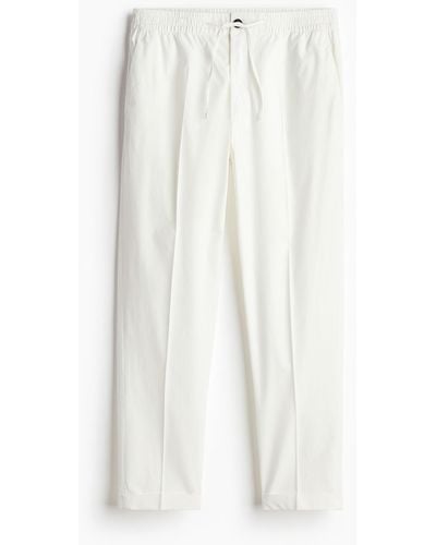 H&M Pantalon jogger de costume Regular Fit - Blanc