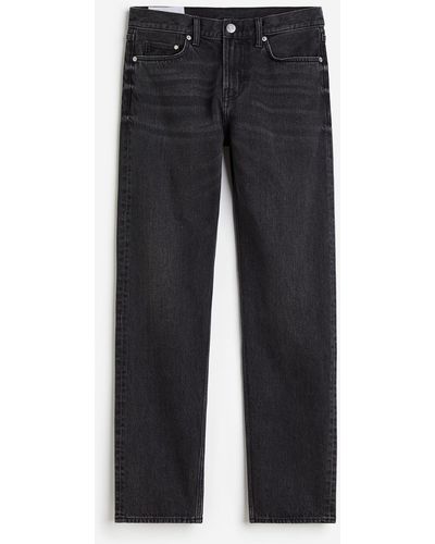 H&M Relaxed Jeans - Schwarz