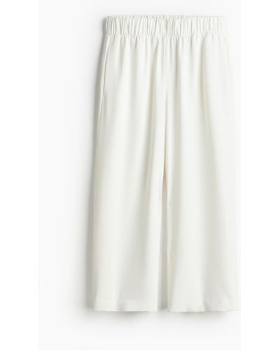 H&M Jupe-culotte à taille élastique - Blanc