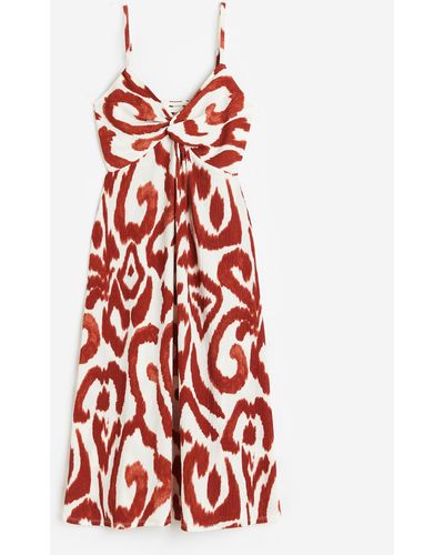 H&M Twist-detail Dress - Red