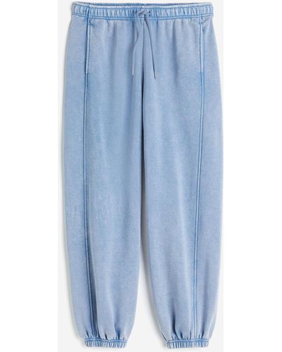 H&M Pantalon jogger délavé - Bleu