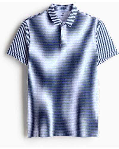 H&M Poloshirt in Slim Fit - Blau