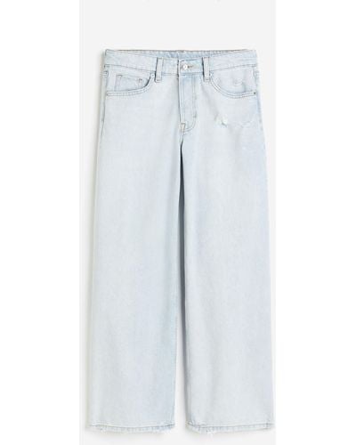 H&M Petite Fit Baggy Low Jeans - Bleu
