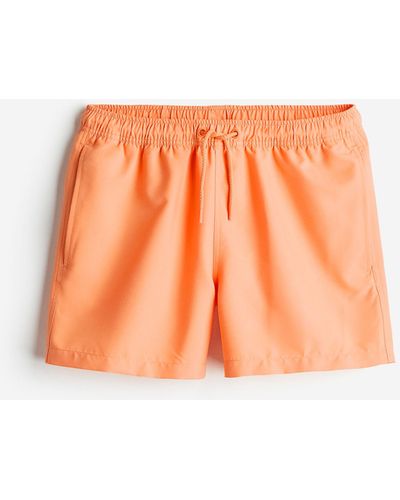 H&M Borg Solid Swim Shorts - Orange