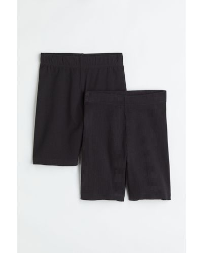 H&M Lot de 2 shorts cycliste - Noir