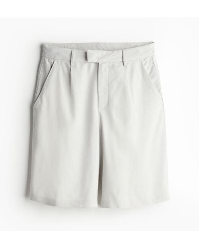 H&M Elegante Shorts aus Leinenmix - Weiß