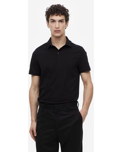 H&M Slim Fit Polo Shirt - Black