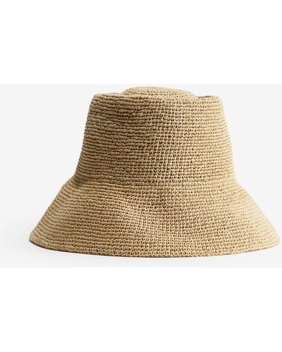 H&M Straw bucket hat - Natur