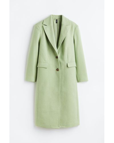 H&M Einreihiger Mantel - Grün