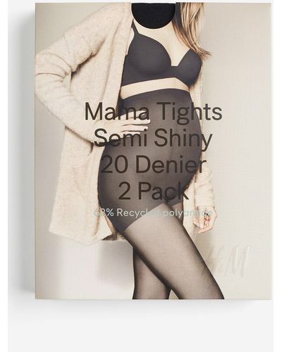H&M MAMA Collants 20d, lot de 2 - Noir