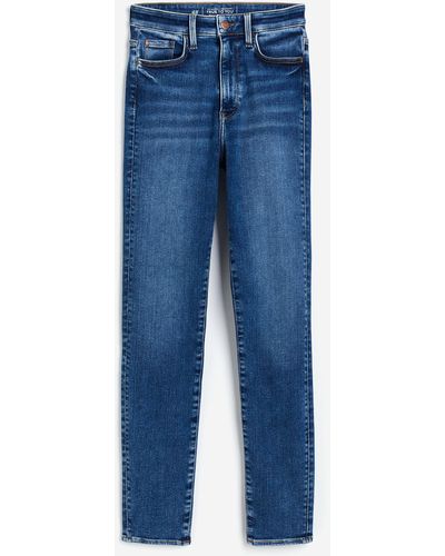 H&M True To You Skinny Ultra High Ankle Jeans - Blauw