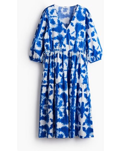 H&M Robe avec cordon de serrage - Bleu