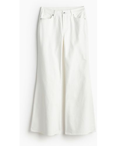 H&M Flared Regular Jeans - Blanc