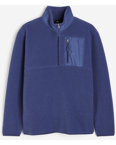 H&M THERMOLITE Shirt aus Teddyfleece Regular Fit - Blau