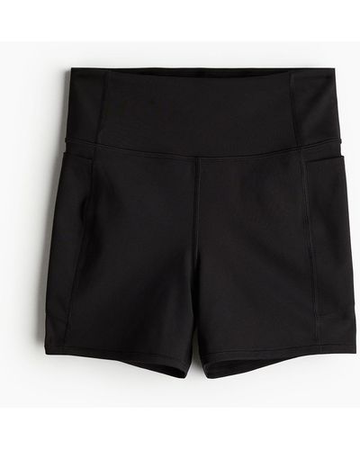 H&M DryMove Sport-Hotpants mit Taschendetails - Schwarz