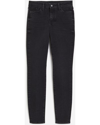 H&M Skinny Regular Ankle Jeans - Schwarz
