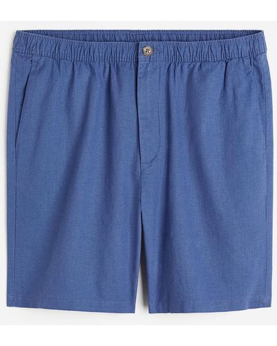 H&M Shorts aus Leinenmix Regular Fit - Blau