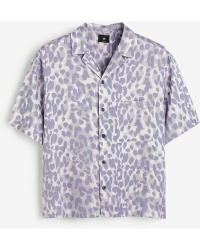 H&M Freizeithemd aus Lyocell in Loose Fit - Mehrfarbig