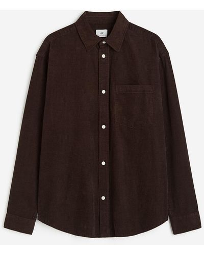 H&M Corduroy Overhemd - Bruin
