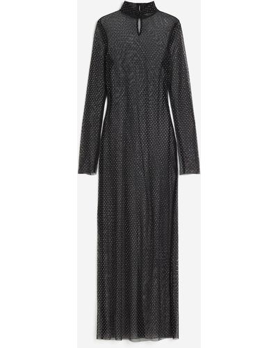 H&M Kleid mit Strassverzierung - Schwarz