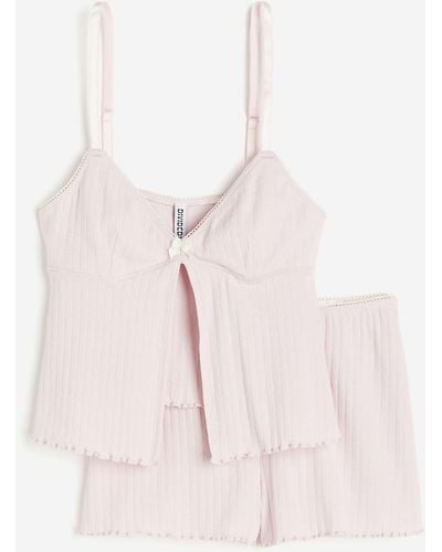 H&M Lingerie-Top und Shorts für die Nacht - Pink