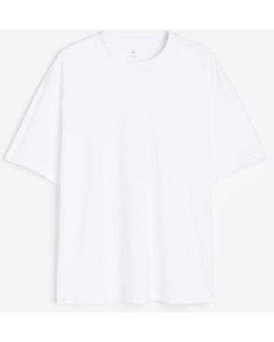 H&M T-shirt Loose Fit - Blanc