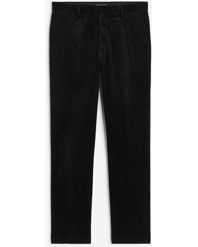 H&M Pantalon Slim Fit en velours côtelé - Noir