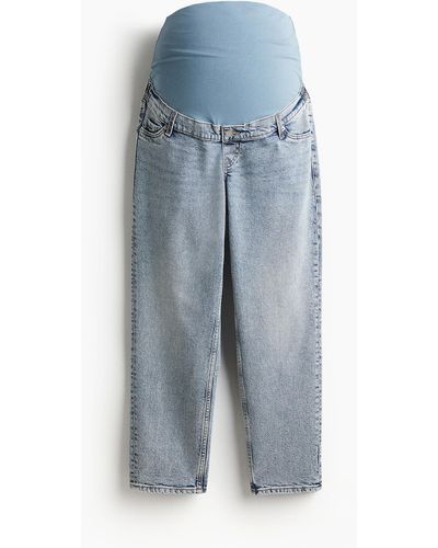 H&M MAMA Straight Ankle Jeans - Bleu