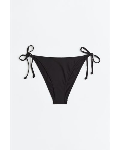 H&M Bikinitanga Met Strikbandjes - Zwart