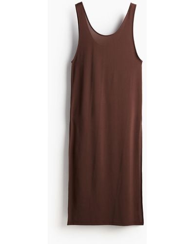 H&M Scoop-neck beach dress - Braun