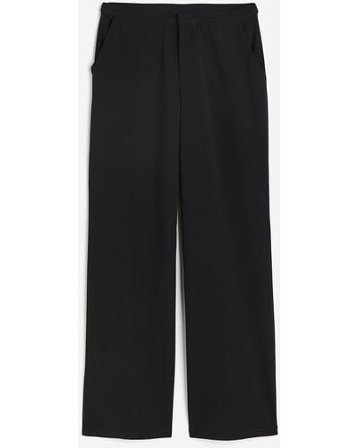 H&M Pantalon en jersey crêpe - Noir