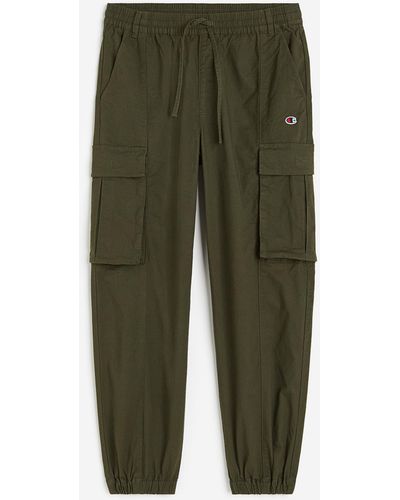 H&M Elastic Cuff Cargo Pant - Grün