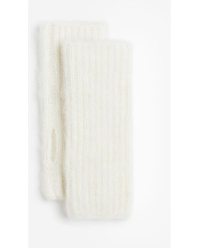 H&M Fingerlose Handschuhe aus Alpakamix - Weiß