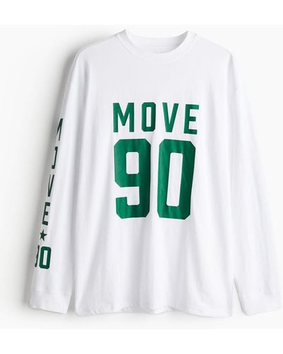 H&M DryMoveTM Sportshirt mit Langarm - Weiß