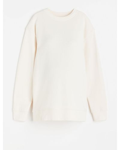 H&M MAMA Sweatshirt in Oversize - Weiß