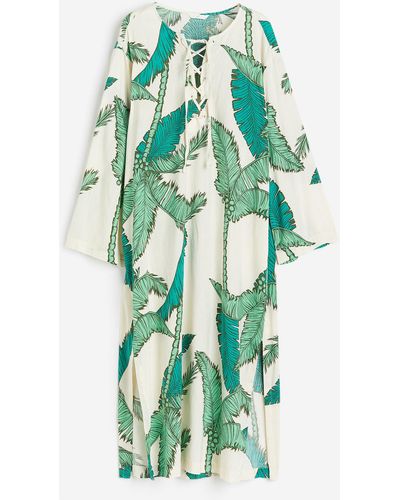 H&M Kleid mit Schnürung - Grün