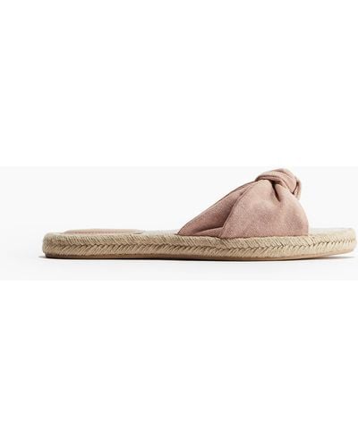 H&M Espadrille-slippers Met Geknoopt Detail - Wit