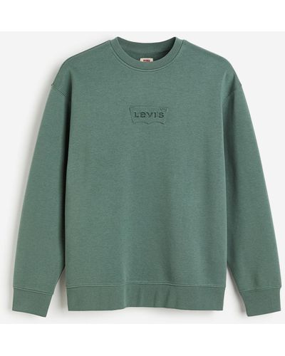 H&M Relaxed Fit Graphic Crewneck Sweatshirt - Grün