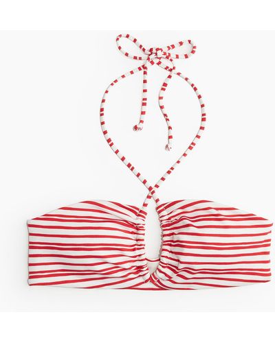 H&M Wattiertes Neckholder-Bikinitop - Rot