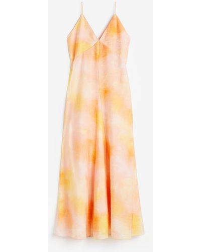 H&M Kleid in A-Linie aus Modalmix - Orange