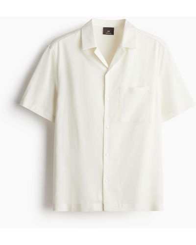 H&M Freizeithemd aus Lyocell in Regular Fit - Weiß