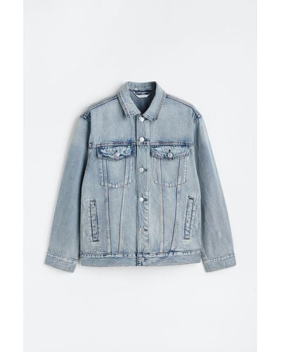 H&M Jeansjacke Relaxed Fit - Blau
