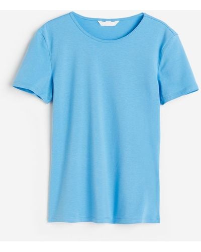 H&M T-shirt en coton - Bleu