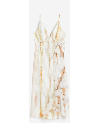 H&M Robe combinaison en satin - Blanc