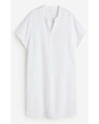 H&M Tunika mit V-Ausschnitt - Weiß
