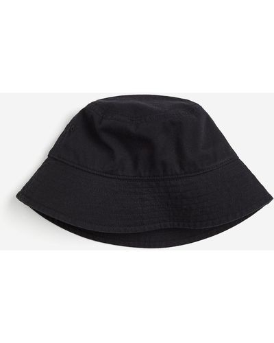 H&M Katoenen Buckethat - Zwart