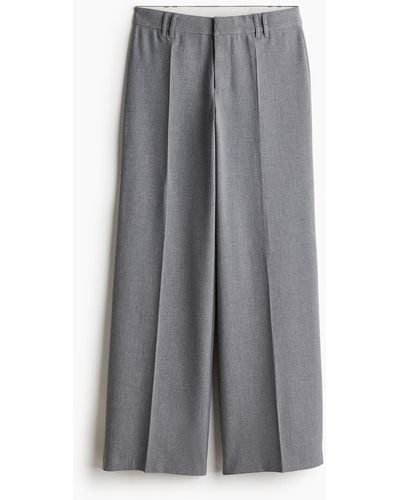 H&M Pantalon de tailleur à jambes larges - Gris
