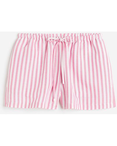 H&M Shorts aus Leinenmix - Pink